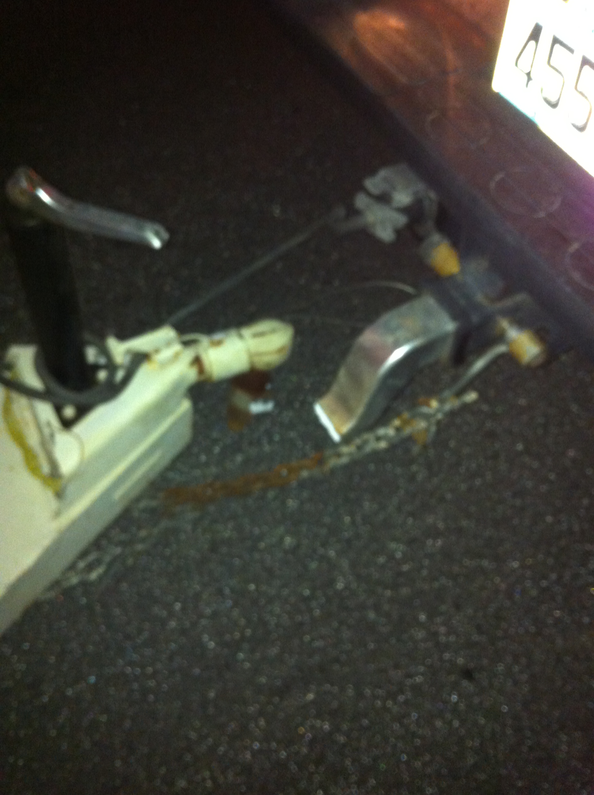 Photo of the broken hitch at the incident scene